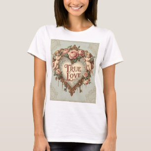 Cherub et T-shirt fleuri vintage "True Love"