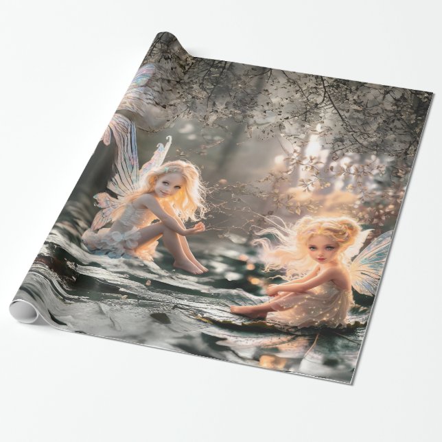 Cherub Fairy Geschenkpapier (Ungerollt)