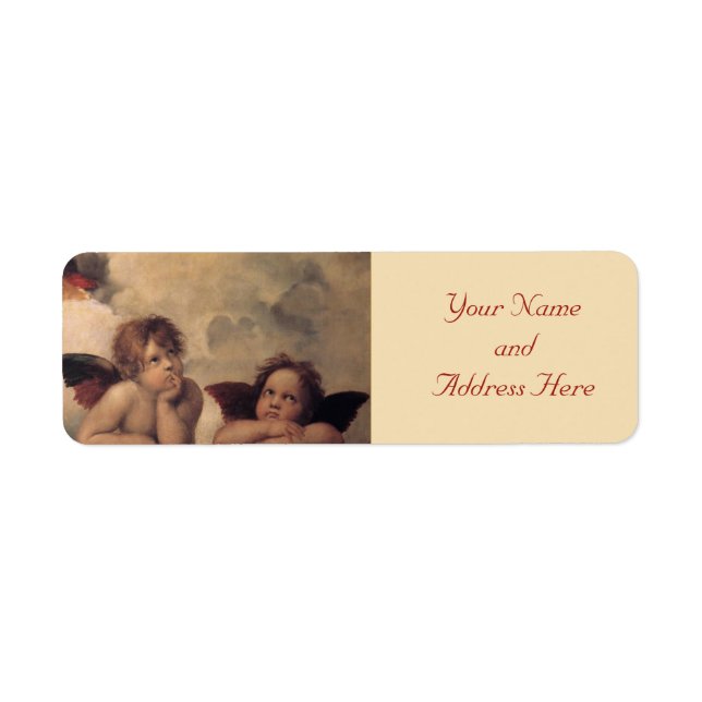 Cherub Noël Retourner l'adresse Étiquettes (Devant)