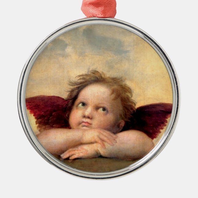 Cherub Silbernes Ornament (Vorne)