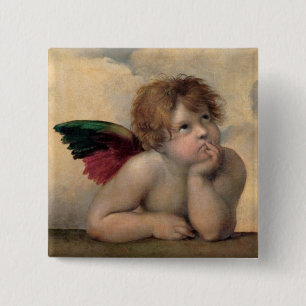 Cherub von Sistine Madonna nach Raphael Button