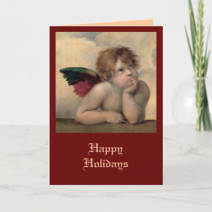 Cherub von Sistine Madonna nach Raphael Feiertagskarte