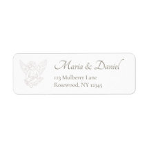 Cherub Wedding Return Address Label