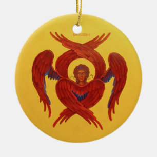 Cherubim et ornement orthodoxe d'icône de Seraphim