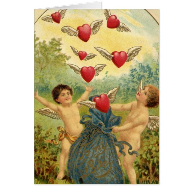 Cherubs et Coeurs vintages de Valentine (Devant)