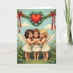 Cherubs Herzliche Verbundenheitskarte Karte