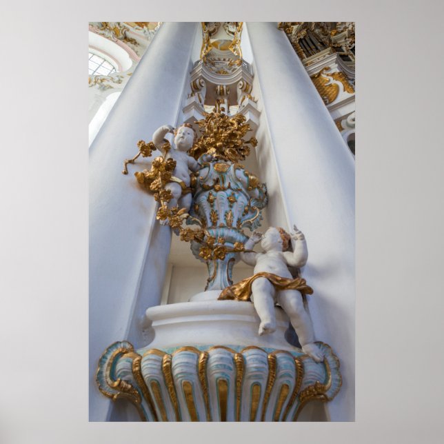 Cherubs in der Wieskirche Poster (Vorne)