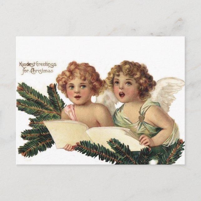Cherubs Singing Carols Postkarte (Vorderseite)