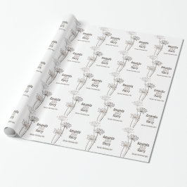 Chervil braun, zeitgenössische Brautbezeichnungen Geschenkpapier