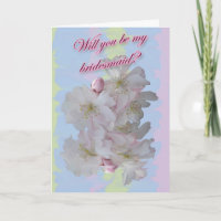 Cheryl Blossoms Reflection Bridesmaid Request Card
