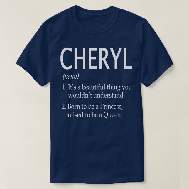 Cheryl Name Gift 166 T-Shirt (Design vorne)