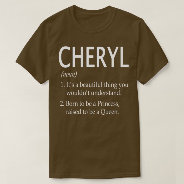 Cheryl Name Gift 40 T-Shirt (Design vorne)