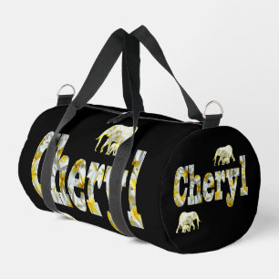 Cheryl Name Mit Frangipani-Blumen, Duffle Bag