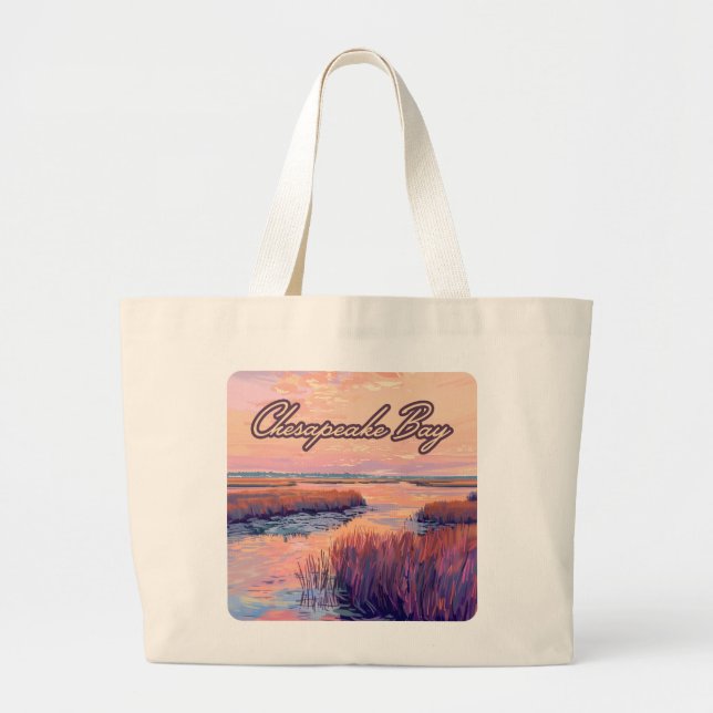 Chesapeake Bay Annapolis Maryland Virginia Sunrise Jumbo Stoffbeutel (Vorne)