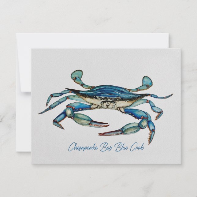 Chesapeake Bay Blue Crab Notecard Mitteilungskarte (Vorderseite)