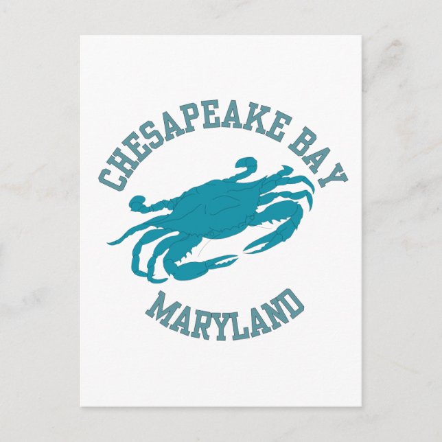 Chesapeake Bay Blue Crab Postkarte (Vorderseite)
