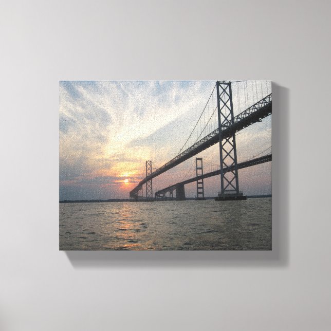 Chesapeake Bay Bridge Sunset Leinwand (Vorderseite)