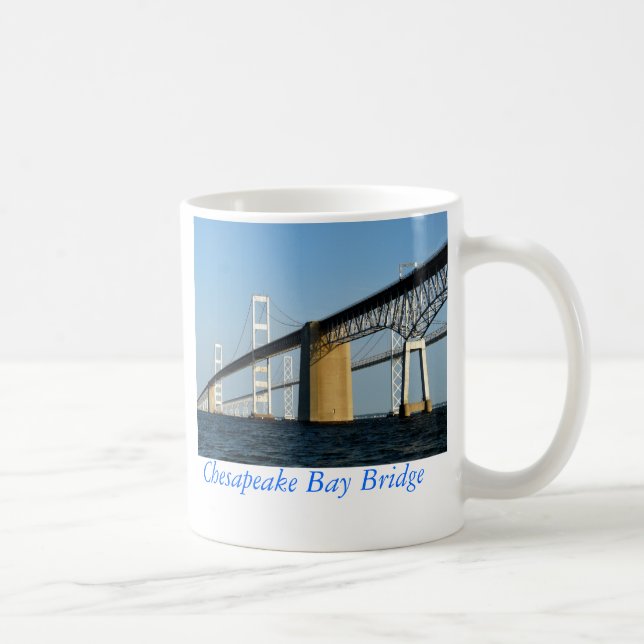Chesapeake Bay-Brücke - SCHALE Kaffeetasse (Rechts)