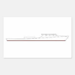 Chesapeake Bay deadrise Boot (volle Kabine) Rechteckiger Aufkleber
