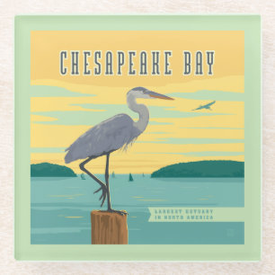 Chesapeake Bay größte Küste Nordamerikas Glasuntersetzer