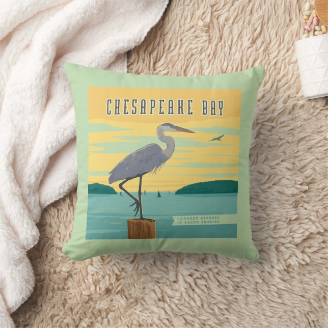 Chesapeake Bay größte Küste Nordamerikas Kissen (Decke)
