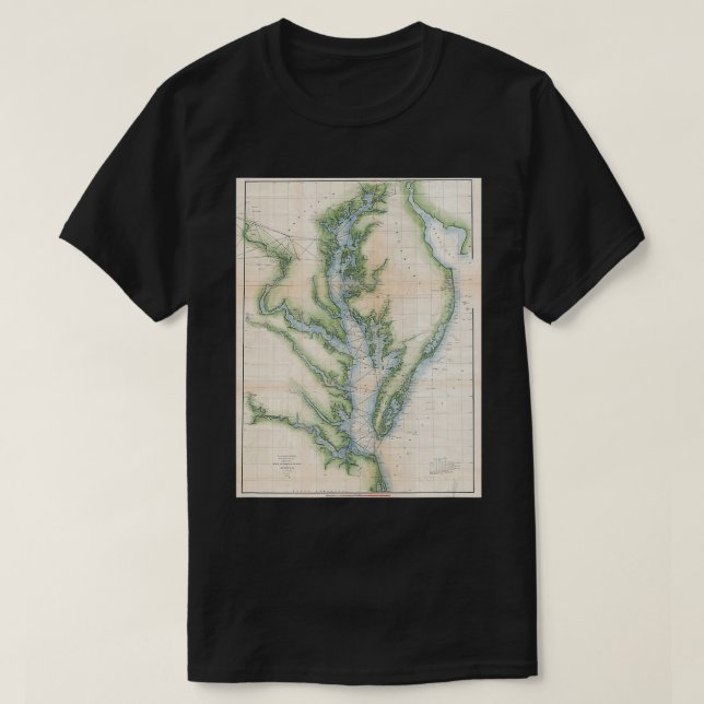 Chesapeake Bay Map T-Shirt (Design vorne)