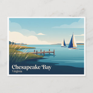 Chesapeake Bay Norfolk Virginia Postkarte