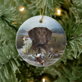 Chesapeake Bay Retriever, Art Keramik Ornament