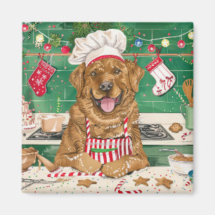 Chesapeake Bay Retriever Backen: Festliches Weihna Magnet