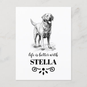 Chesapeake Bay Retriever Custom dog name Postkarte