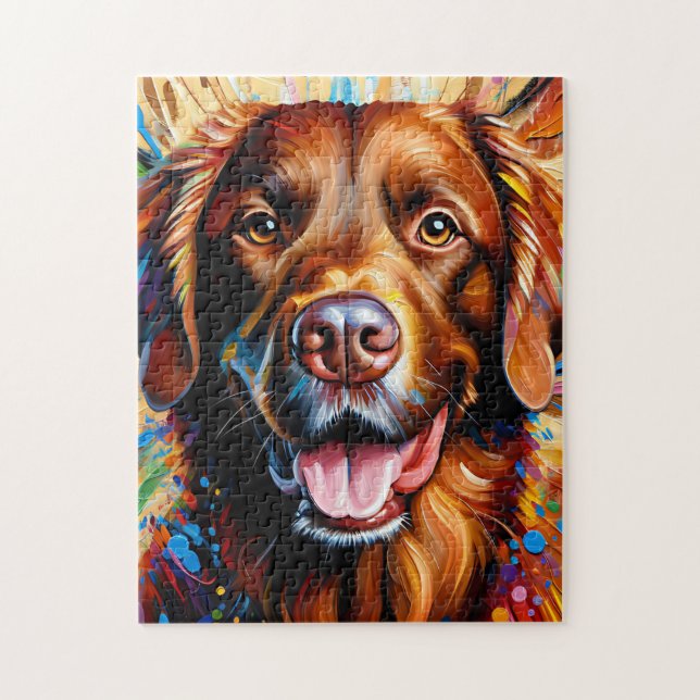 Chesapeake Bay Retriever Dog Portrait Akryllische  (Vertikal)