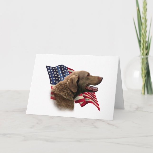 Chesapeake Bay-Retriever-Flagge Karte (Vorderseite)