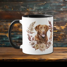 Chesapeake Bay Retriever Hund Herbstkranz