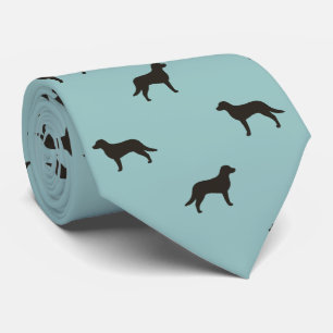 Chesapeake Bay Retriever Hund Silhouetten Muster Krawatte