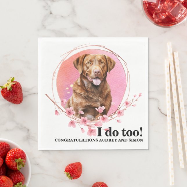 Chesapeake Bay Retriever I Doo Too Wedding Napkins Serviette (Beispiel)