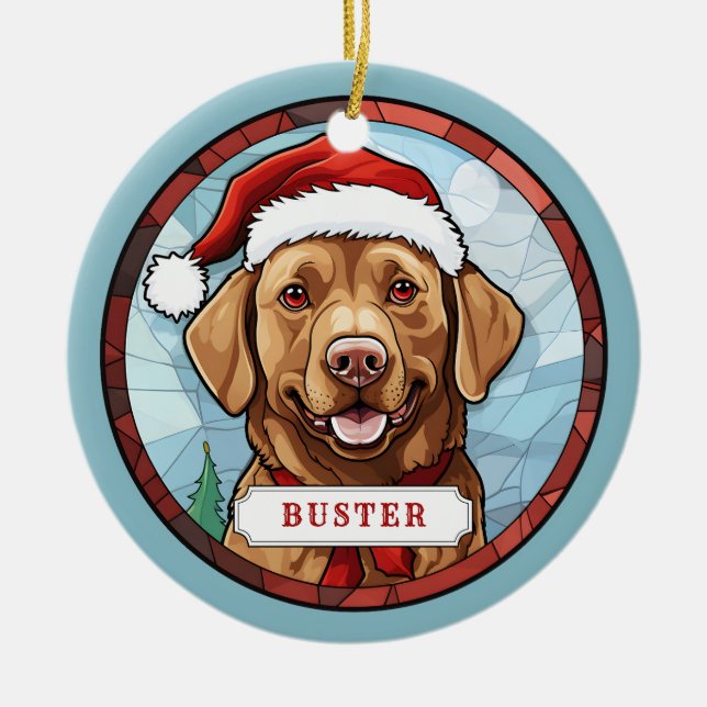 Chesapeake Bay Retriever Keramik Circle Ornament (Vorne)