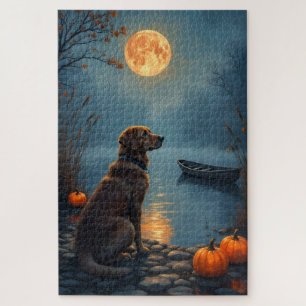 Chesapeake Bay Retriever Lakeside Halloween Kunst