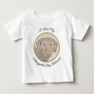 Chesapeake Bay Retriever Malerei Original Dog Art Baby T-shirt