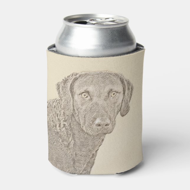 Chesapeake Bay Retriever Malerei Original Dog Art Dosenkühler (Kanne Vorderseite)
