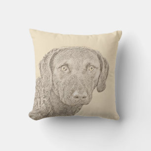 Chesapeake Bay Retriever Malerei Original Dog Art Kissen