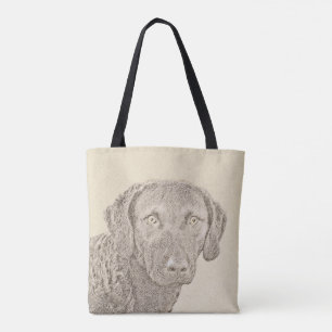 Chesapeake Bay Retriever Malerei Original Dog Art Tasche