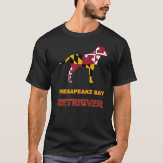 Chesapeake Bay Retriever Maryland Flagge Hund Labr T-Shirt