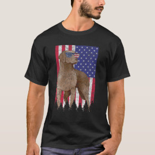 Chesapeake Bay Retriever Patriotic Dog USA Amerika T-Shirt