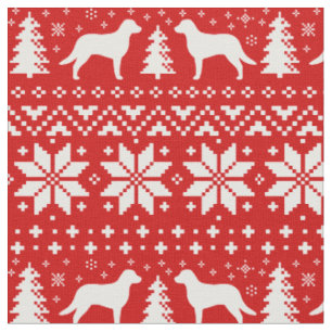 Chesapeake Bay Retriever Silhouetten Weihnachten Stoff