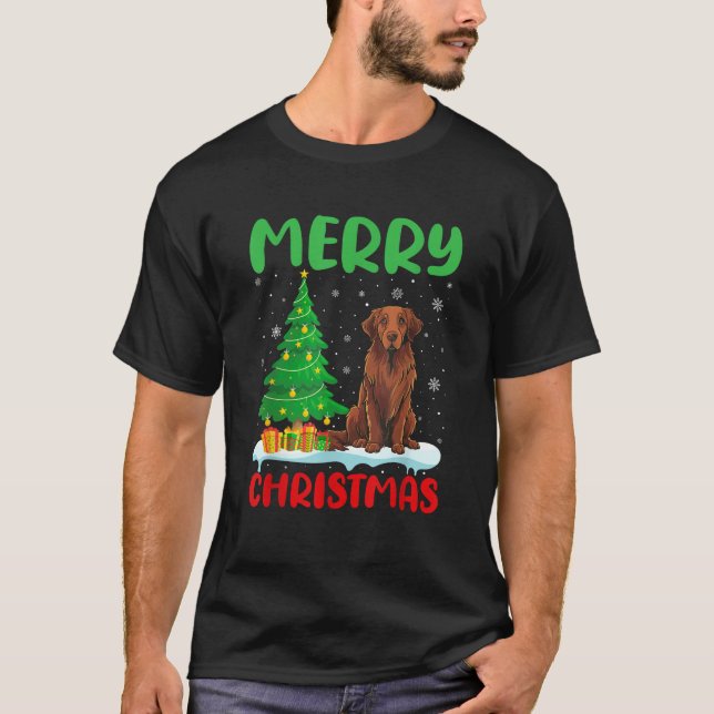 Chesapeake Bay Retriever Tree Xmas Sweater Ugly Ch T-Shirt (Vorderseite)