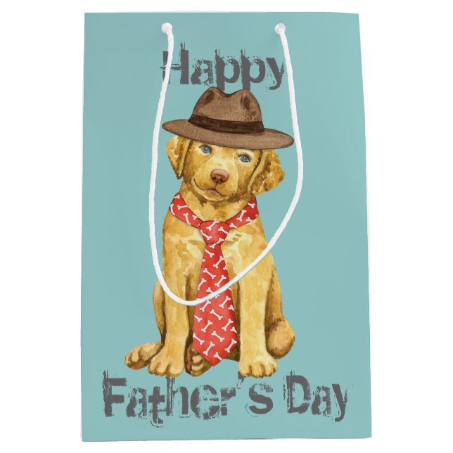 Chesapeake Bay Retriever Vater Mittlere Geschenktüte (Vorderseite)