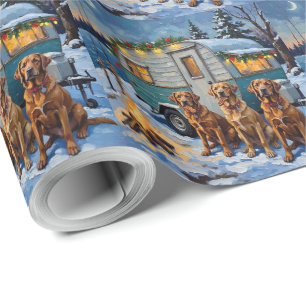 Chesapeake Bay Retriever Weihnachten Camping Campe Geschenkpapier