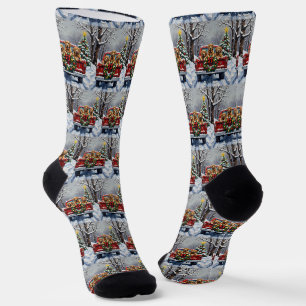 Chesapeake Bay Retriever Weihnachten Roter LKW Socken