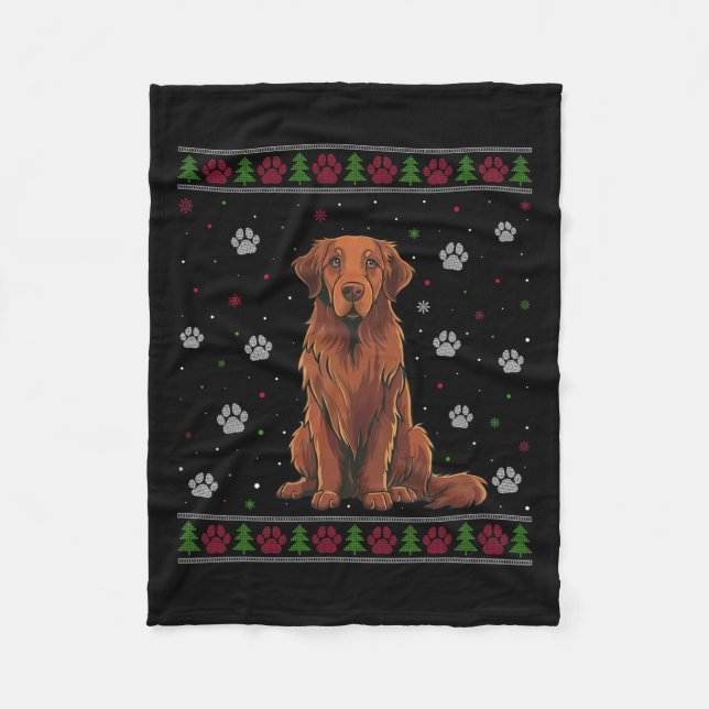 Chesapeake Bay Retriever Weihnachts Sweater Pet Hu Fleecedecke (Vorderseite)
