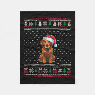 Chesapeake Bay Retriever Weihnachtsmannmütze Xmas Fleecedecke